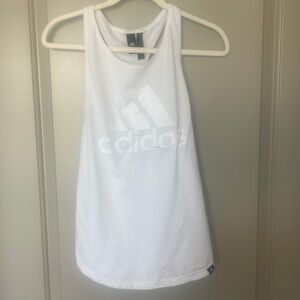 White adidas jersey tank - Small